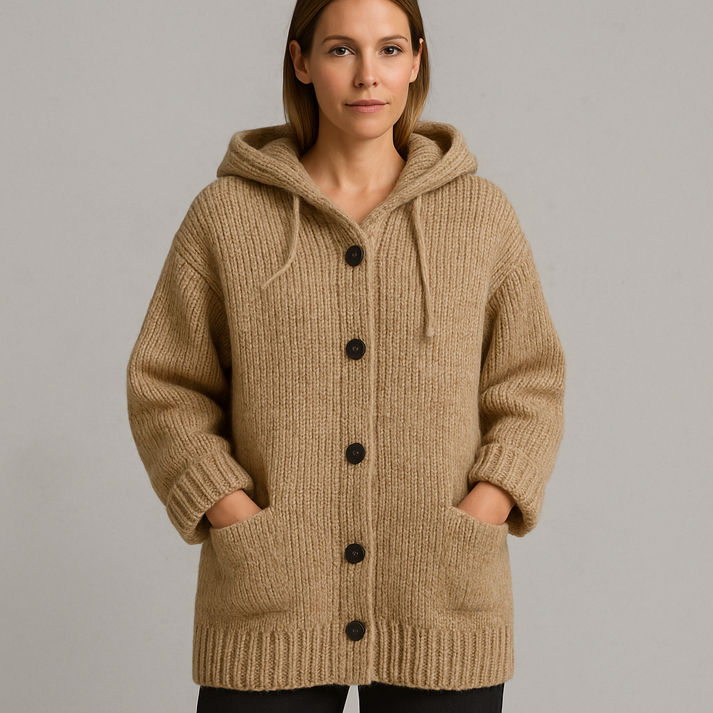 Kuscheliger Damen Strickjacke mit Kapuze | Warm für Herbst/Winter