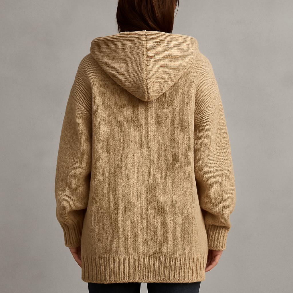 Kuscheliger Damen Strickjacke mit Kapuze | Warm für Herbst/Winter