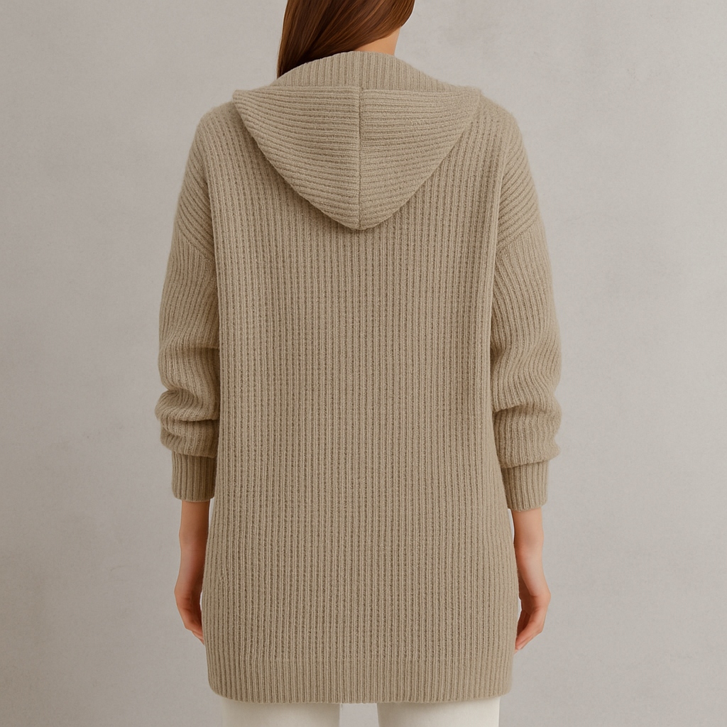 Locker geschnittener Damen Strickjacke mit Taschen | Übergang