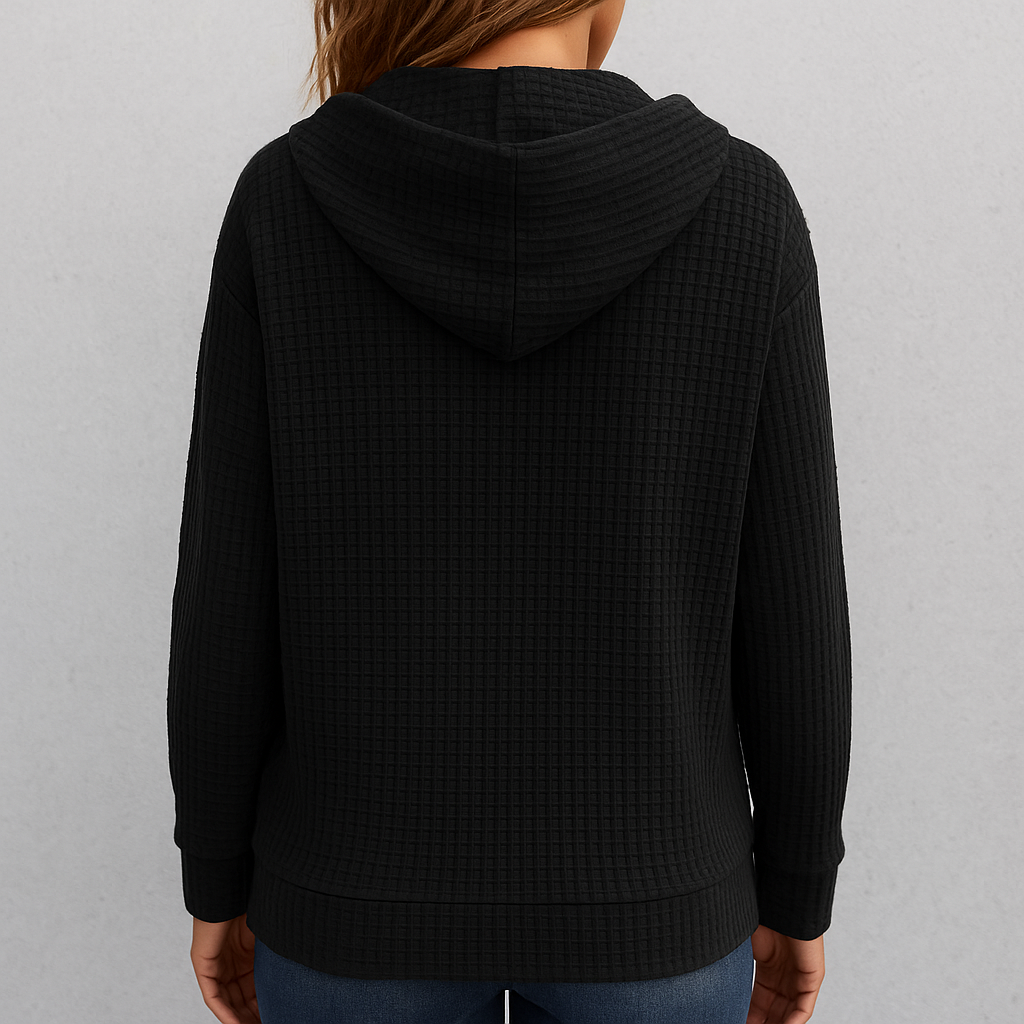 Leichter Damen Kapuzen Strickjacke mit Reißverschluss | Übergang