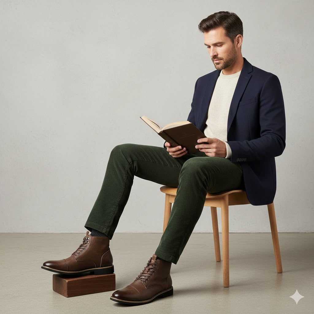 Elegante Herren Stiefeletten | Rutschfest & mit Reißverschluss