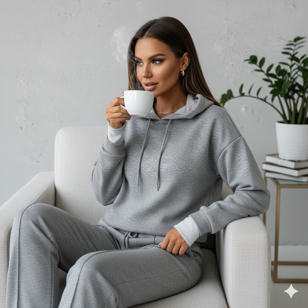 Damen Hoodie mit Kapuze | Zweiteilig & Freizeit