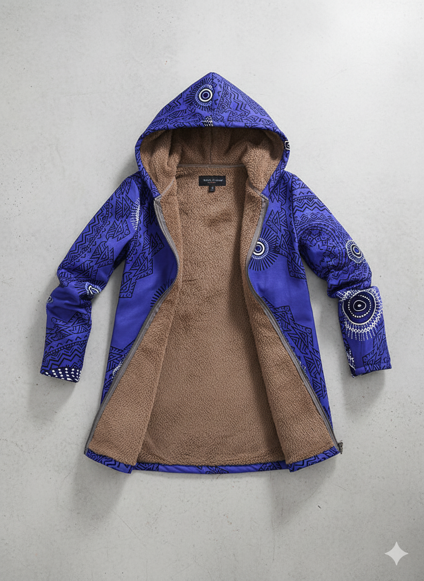 Damen Fleecejacke mit Kapuze | Plüsch & Kuschelig | Herbst/Winter