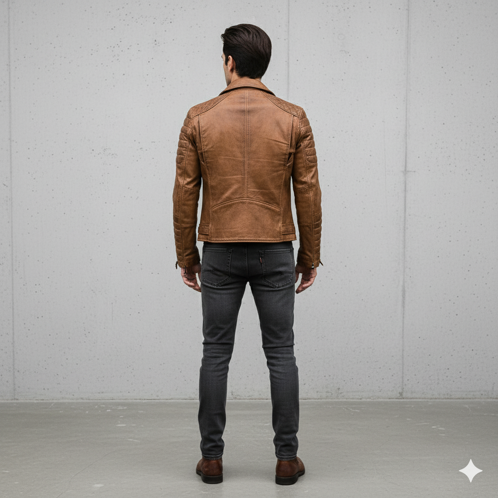 Herren Bikerjacke aus Veganleder | Modern & Casual