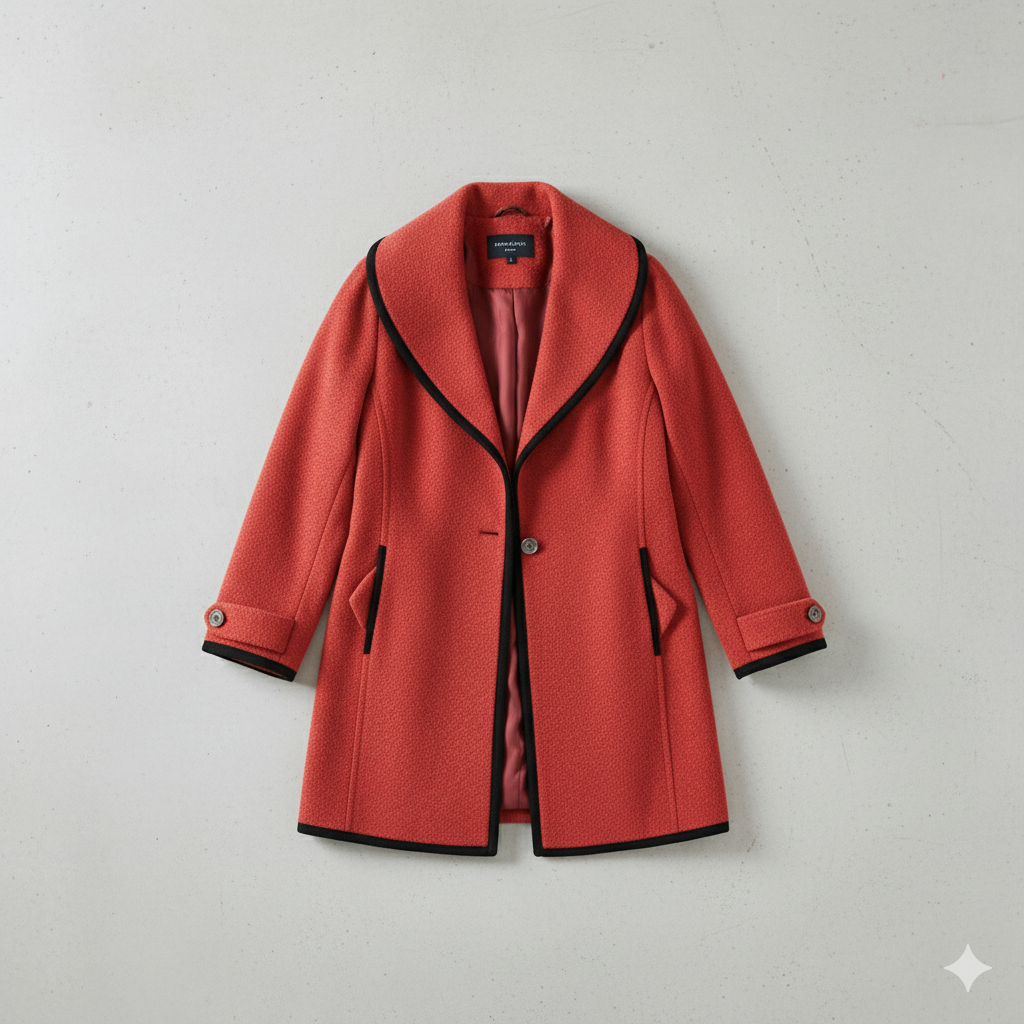 Eleganter Damenmantel mit Kontrastdetails | Herbst/Winter