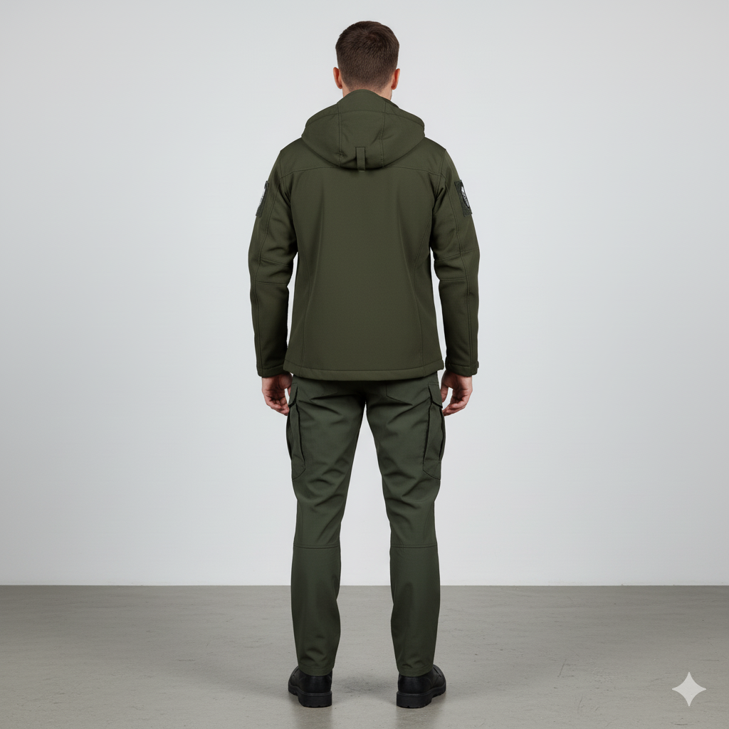 Herren Outdoor Taktikanzug mit Kapuze | Wasserabweisend & Winter