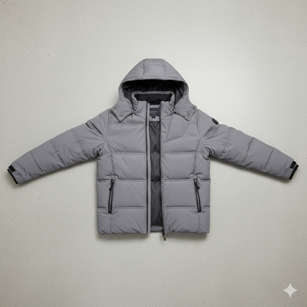 Warme Herren Daunenjacke mit Kapuze | Winter | Slim Fit