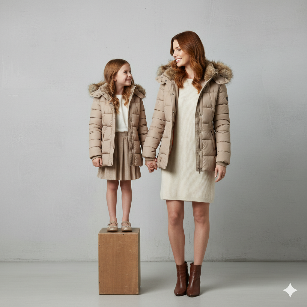 Damen Winterjacke mit Fellkapuze | Warm & Figurbetont