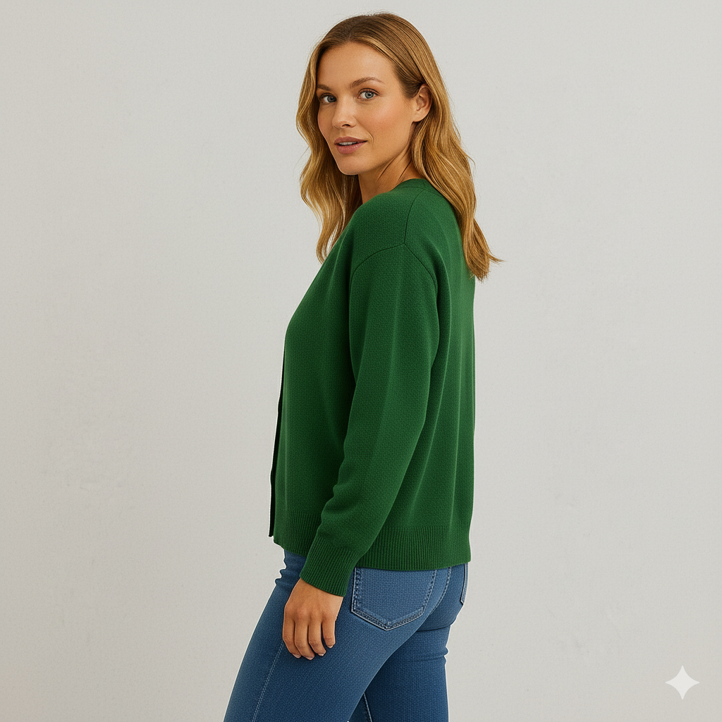 Damen Strickjacke mit V-Ausschnitt | Herbst & Übergang