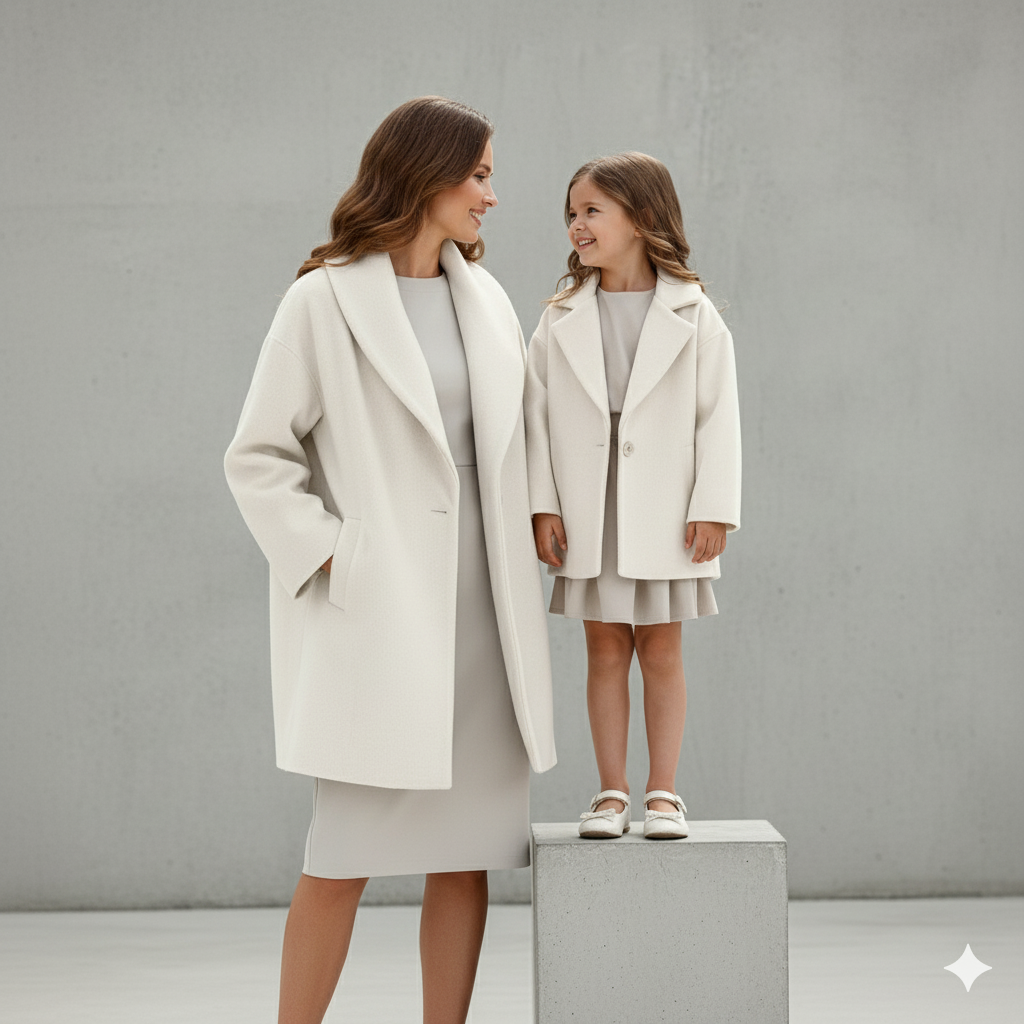 Damen Wollmantel Figurbetont Elegant | Stehkragen | Herbst Winter
