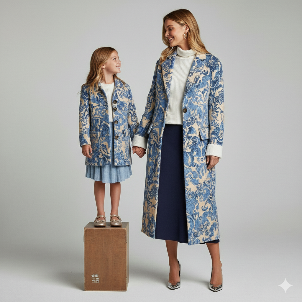 Damen Wollmantel mit Karomuster | Oversize & Warm | Winter