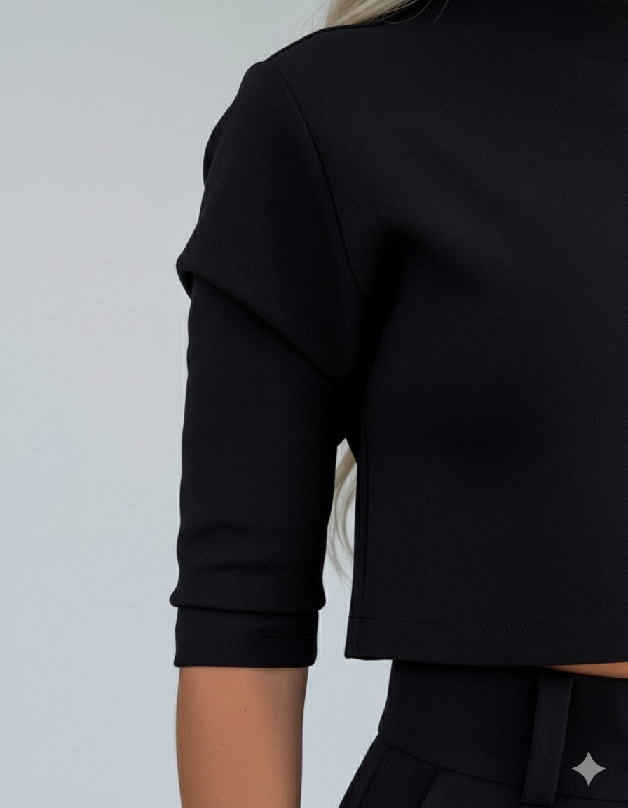 Kurzes Oberteil & High Waist Hose | Weit & Elegant