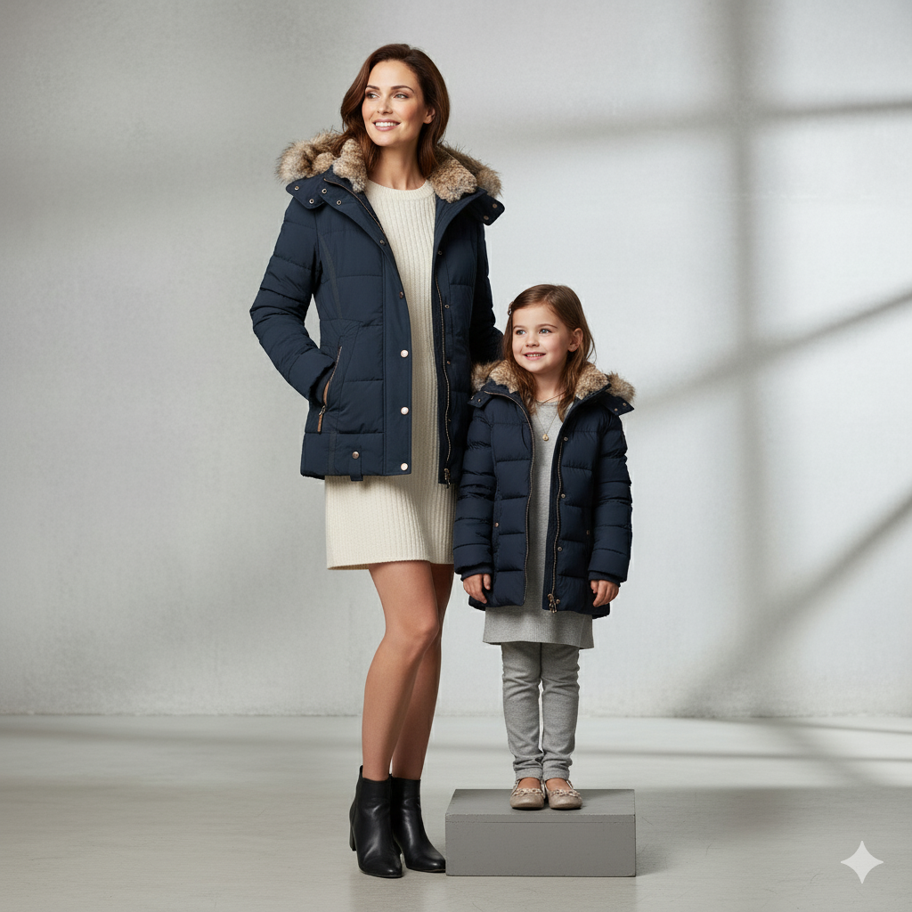 Damen Winterjacke mit Fellkapuze | Warm & Figurbetont