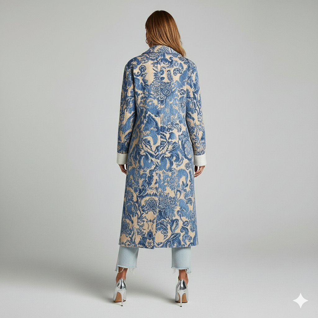 Damen Wollmantel mit Karomuster | Oversize & Warm | Winter