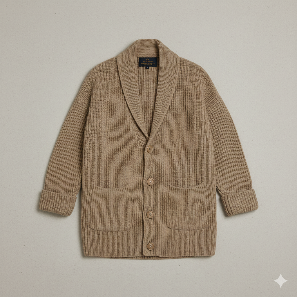 Locker geschnittener Damen Strickjacke mit Taschen | Übergang