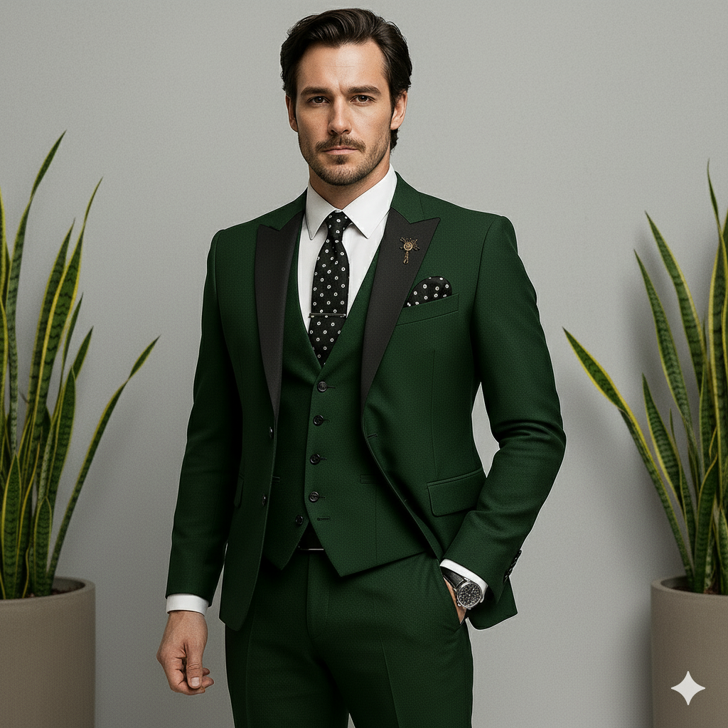 Herren 3-teiliger Anzug Slim Fit | Business Hochzeit Smoking
