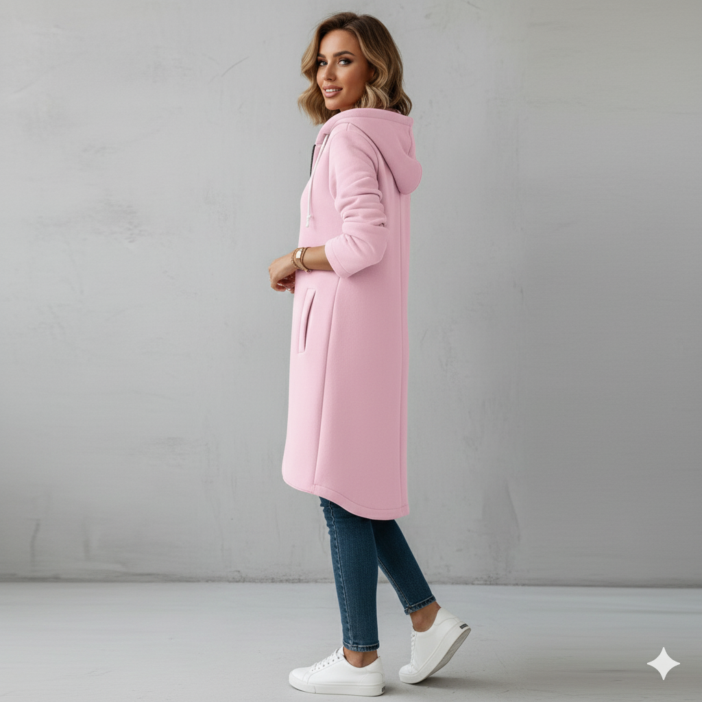 Damen Sweatjacke mit Kapuze & Reißverschluss | Herbst/Winter