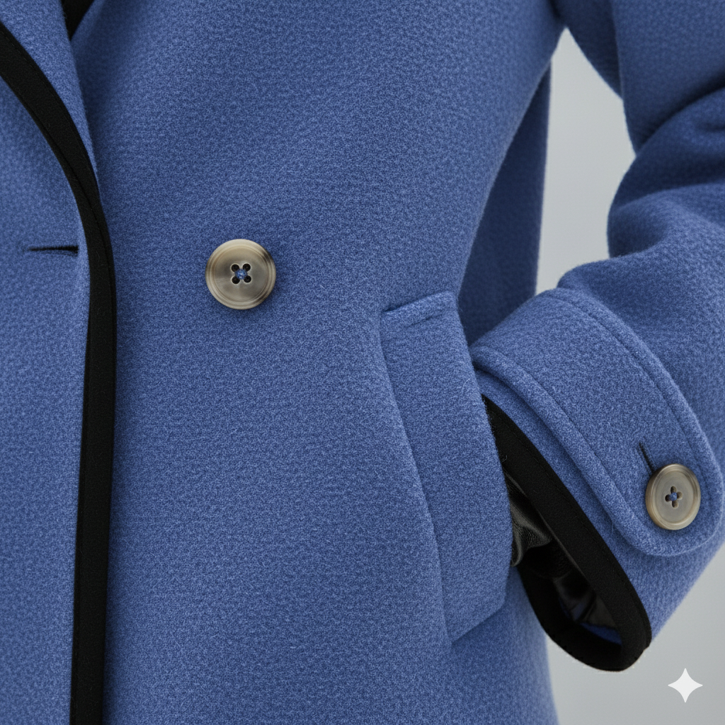 Eleganter Damenmantel mit Kontrastdetails | Herbst/Winter