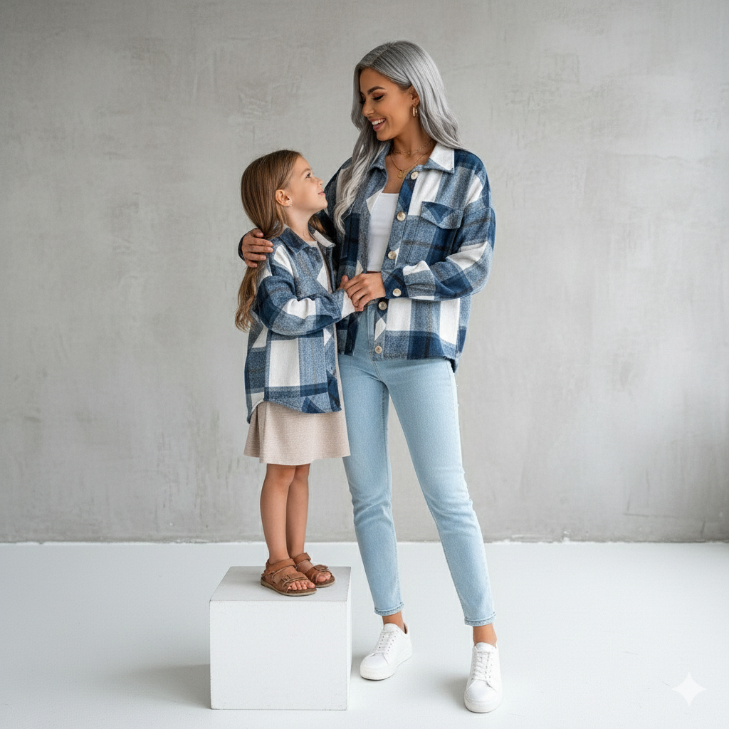 Damen Karo Hemdjacke | Lässig & Weich | Herbst