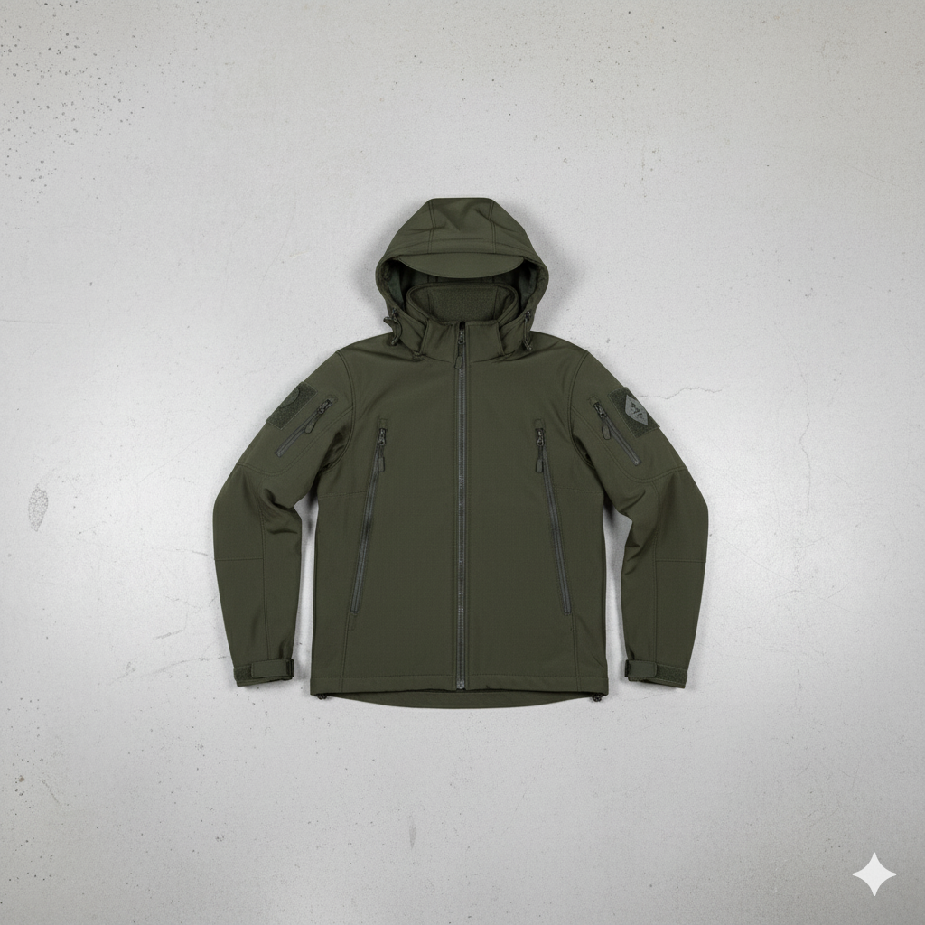 Herren Outdoor Taktikanzug mit Kapuze | Wasserabweisend & Winter