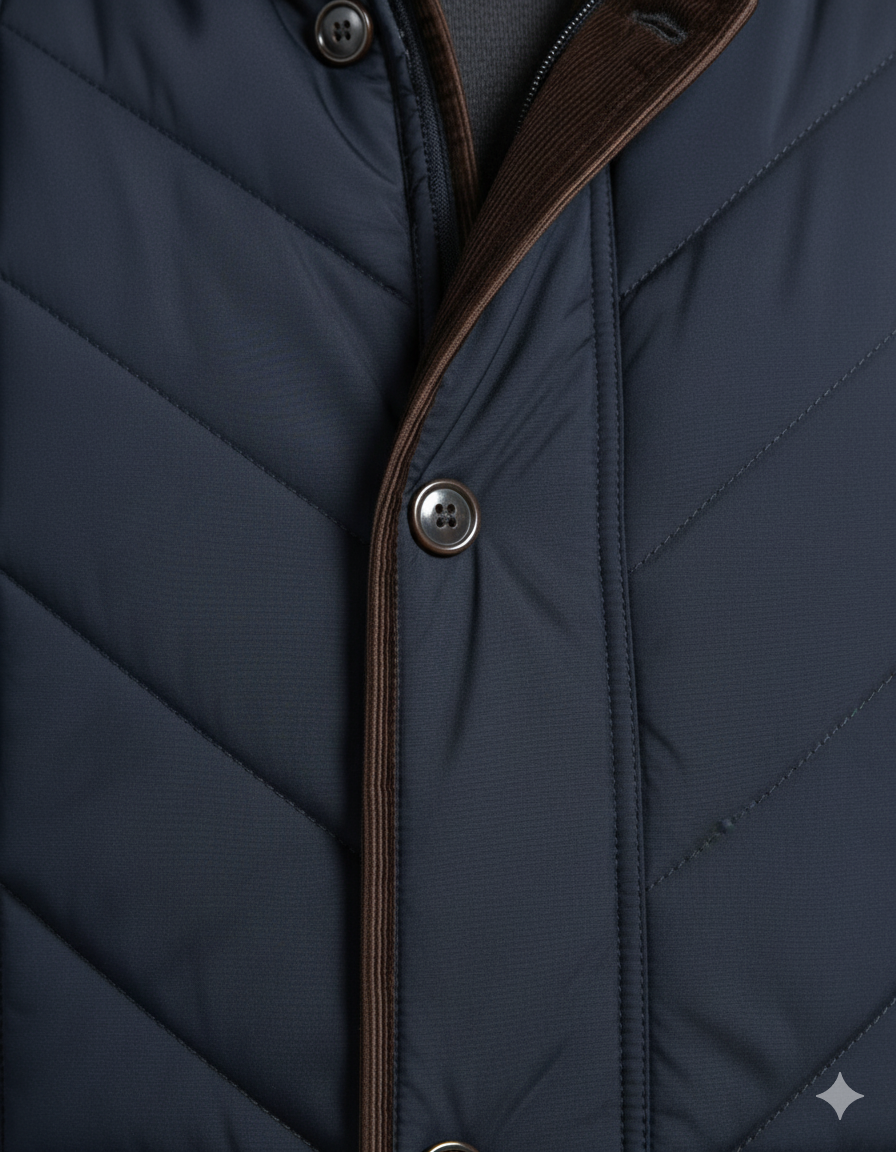 Elegante Herren Steppjacke mit Stehkragen | Warm | Winter
