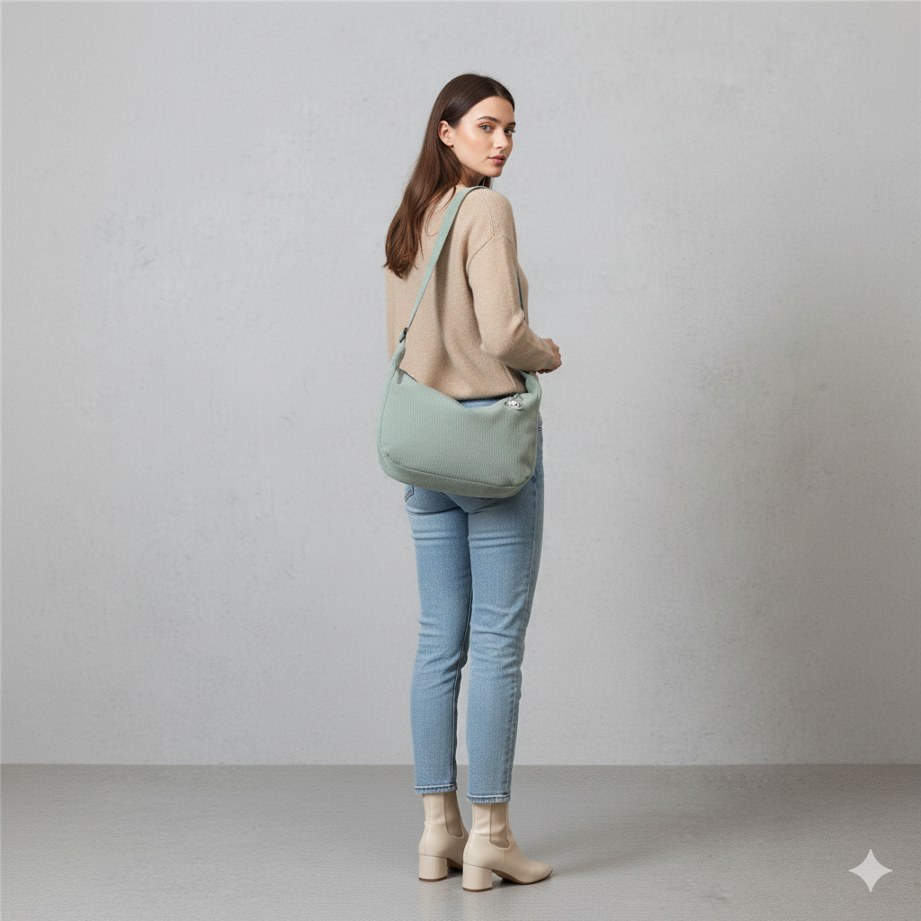Lässige Damen Umhängetasche aus Cord | Leicht & Bequem