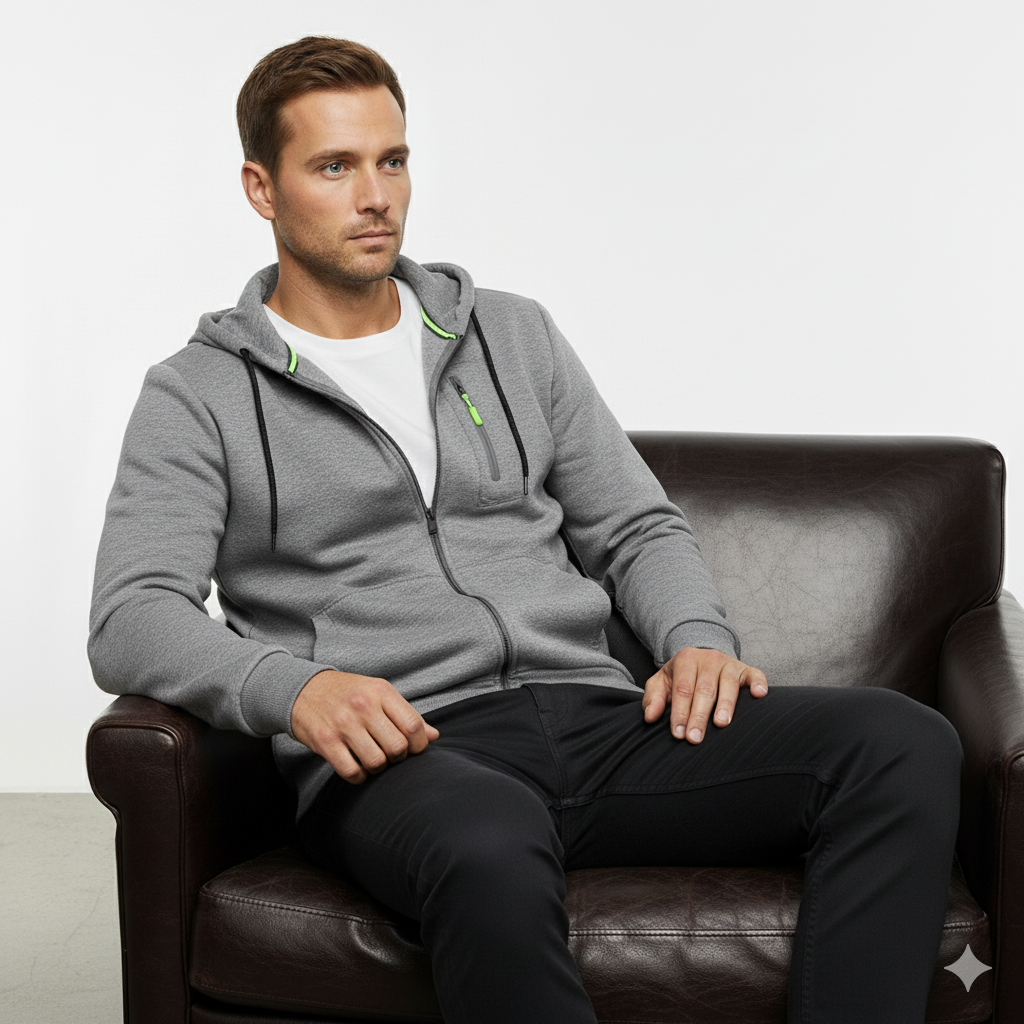 Fleecejacke für Herren mit Kapuze | Warm & Bequem | Herbst