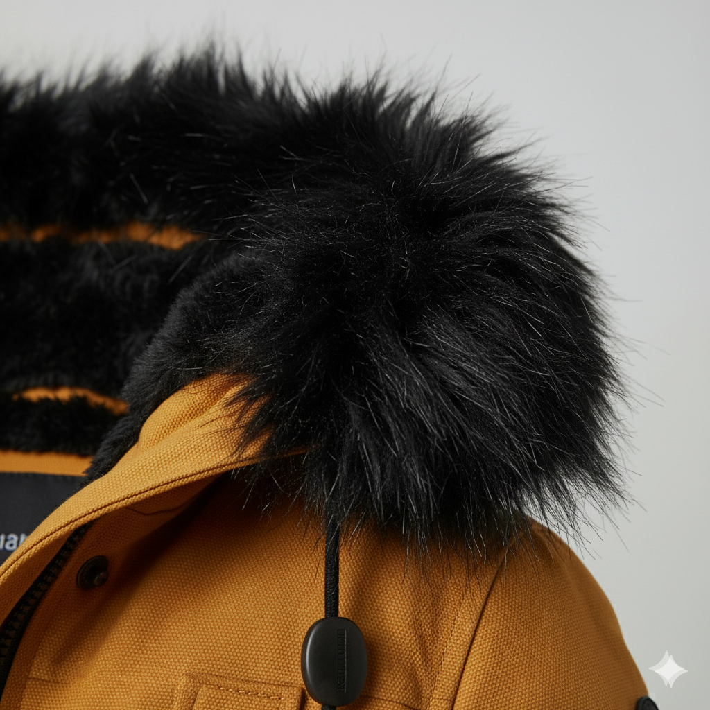 Damen Winterjacke mit Fellkapuze | Warm & Gefüttert