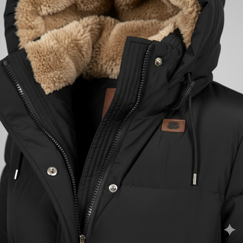 Damen Wintermantel mit Kapuze | Gefüttert & Warm | Lang