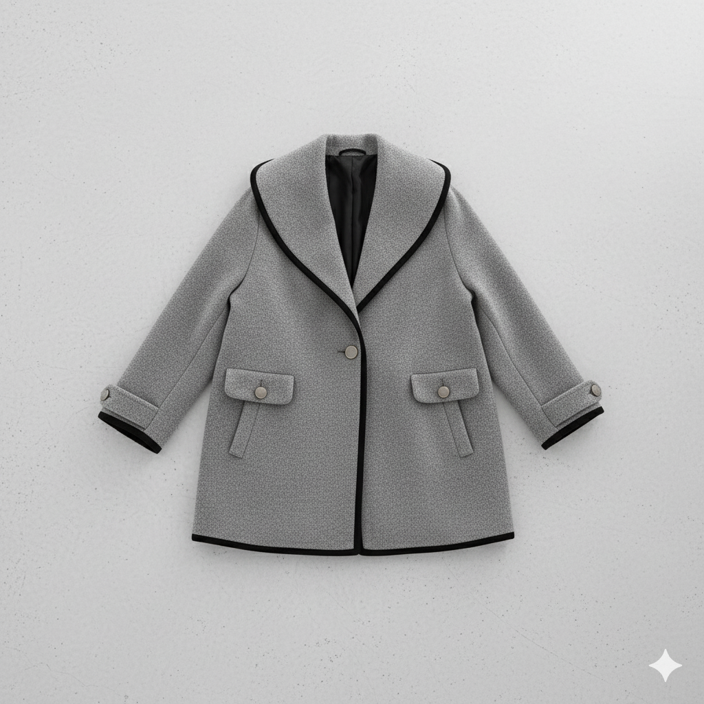 Eleganter Damenmantel mit Kontrastdetails | Herbst/Winter