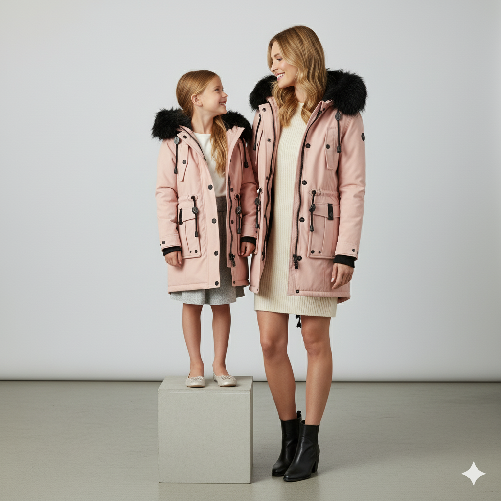 Damen Winterjacke mit Fellkapuze | Warm & Gefüttert