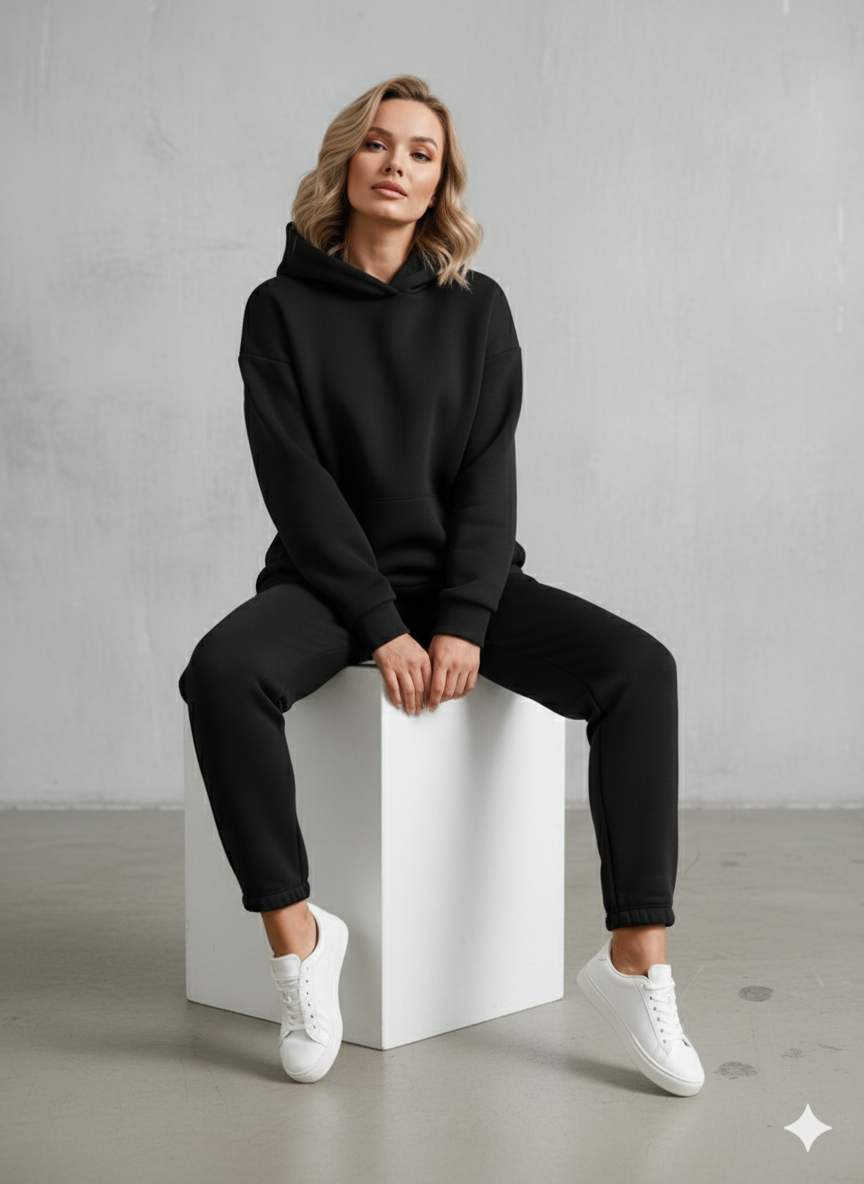 Warmer Damen Hoodie Zweiteiler | Bequem für Herbst & Winter