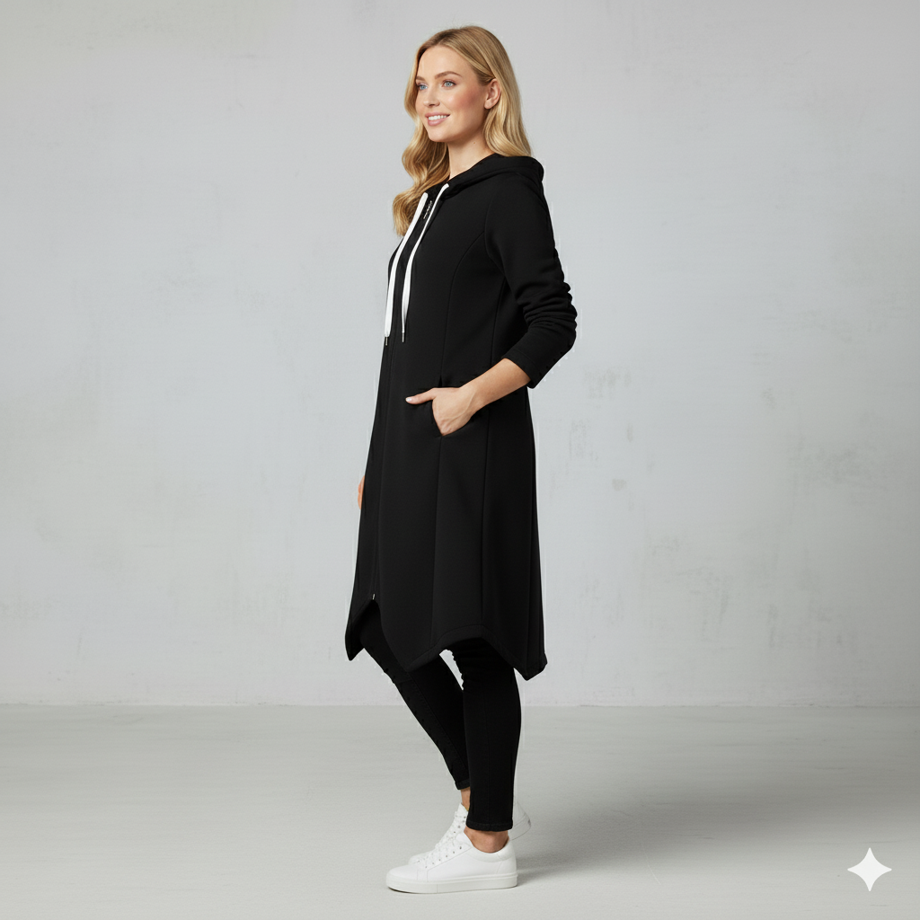 Damen Sweatjacke mit Kapuze & Reißverschluss | Herbst/Winter