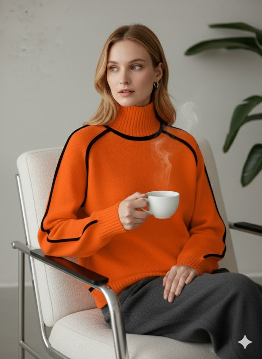 Damenpullover mit Stehkragen | Locker & Modern für Herbst/Winter