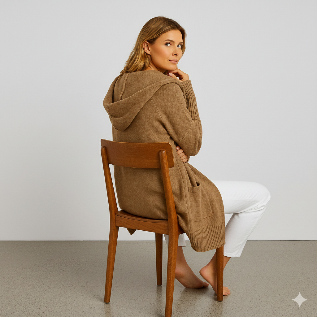 Damen Strickjacke mit Kapuze | Lässig & Übergang