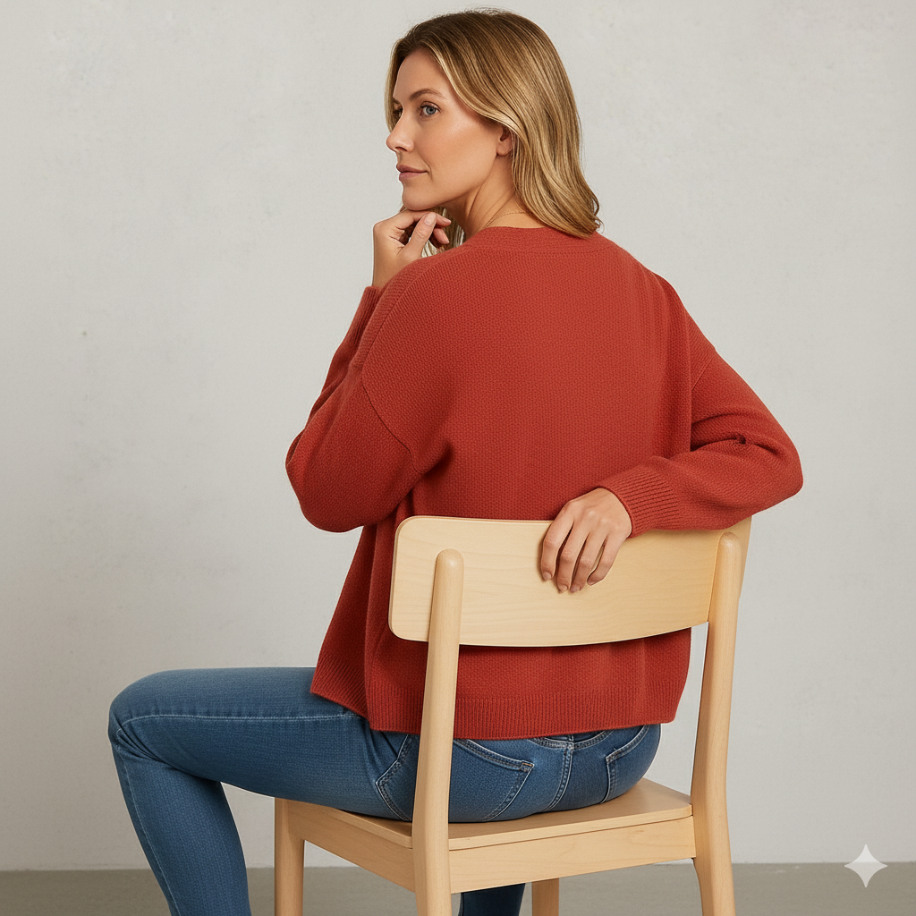 Damen Strickjacke mit V-Ausschnitt | Herbst & Übergang