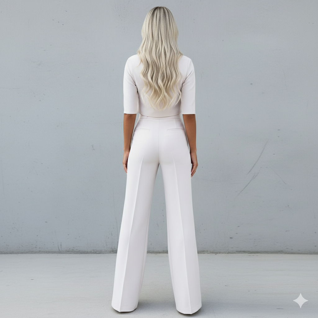 Kurzes Oberteil & High Waist Hose | Weit & Elegant