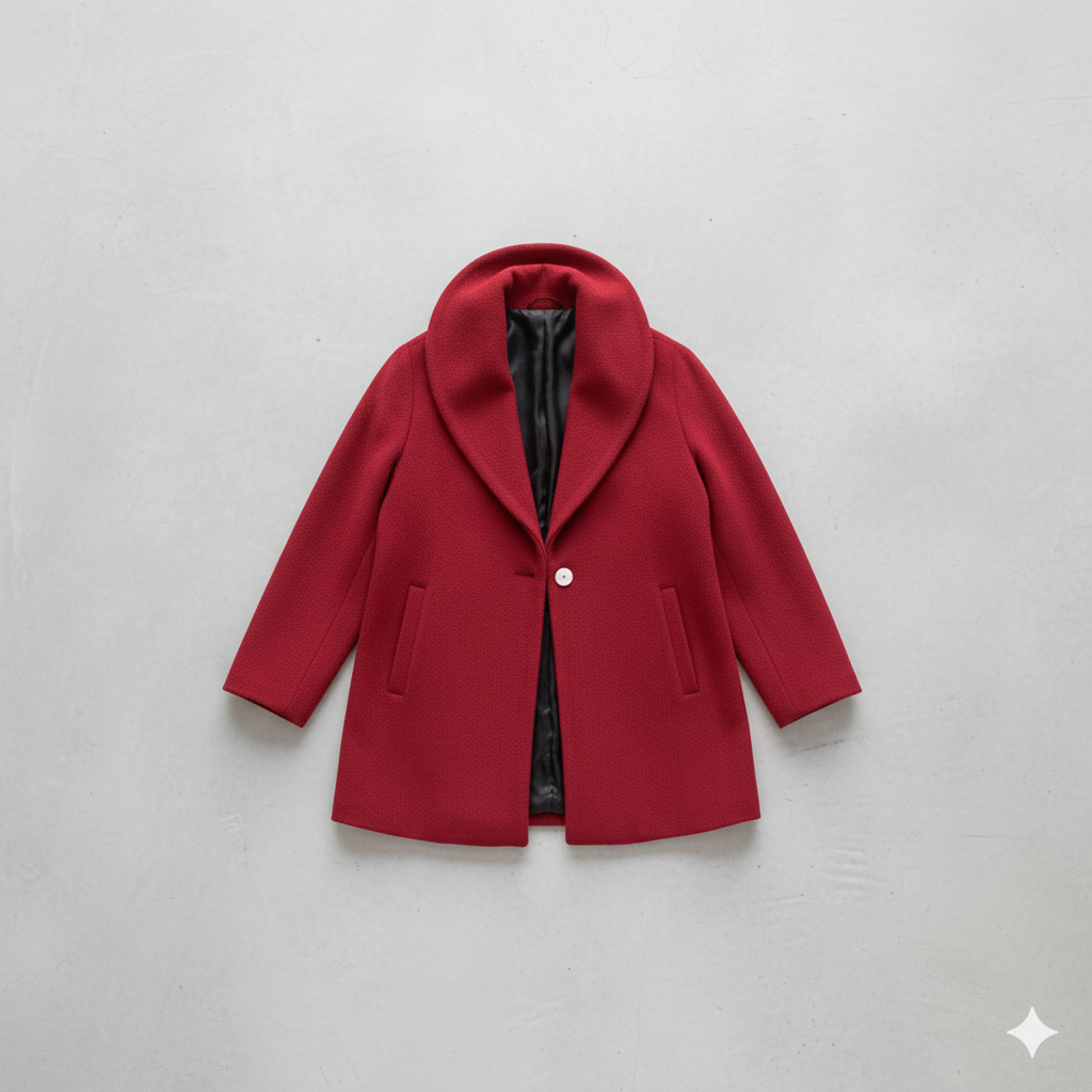 Damen Wollmantel Figurbetont Elegant | Stehkragen | Herbst Winter