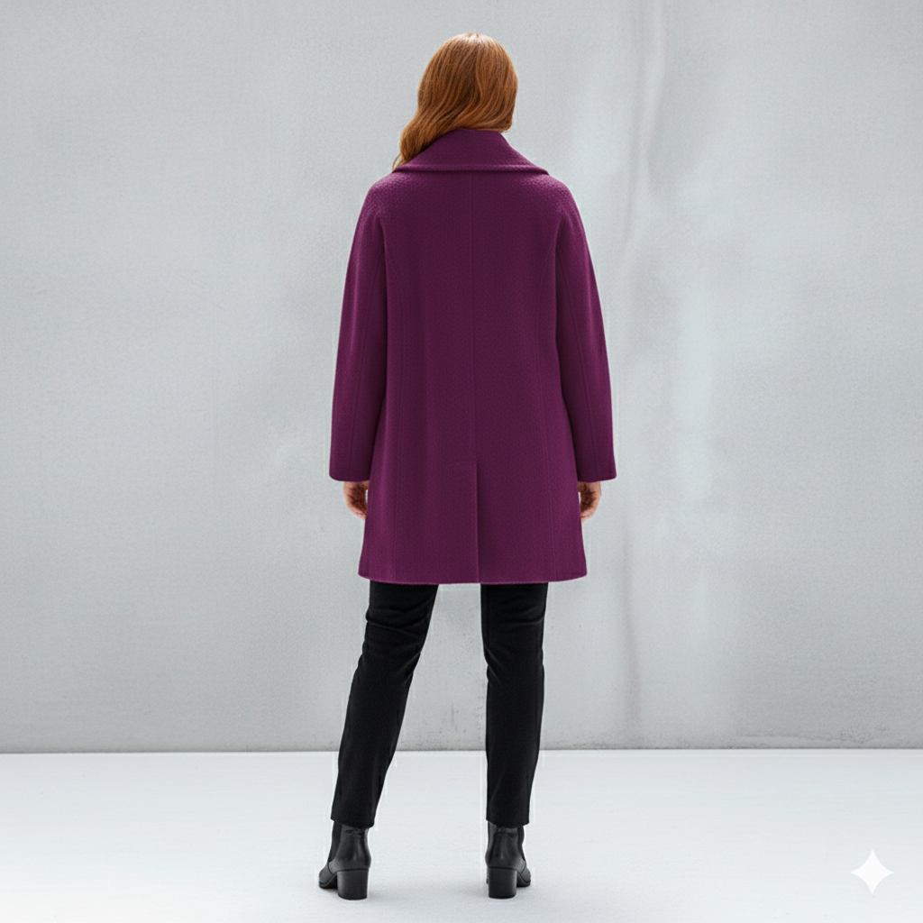 Damen Wollmantel Figurbetont Elegant | Stehkragen | Herbst Winter