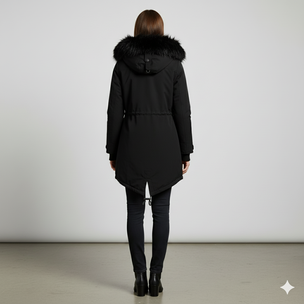 Damen Winterjacke mit Fellkapuze | Warm & Gefüttert