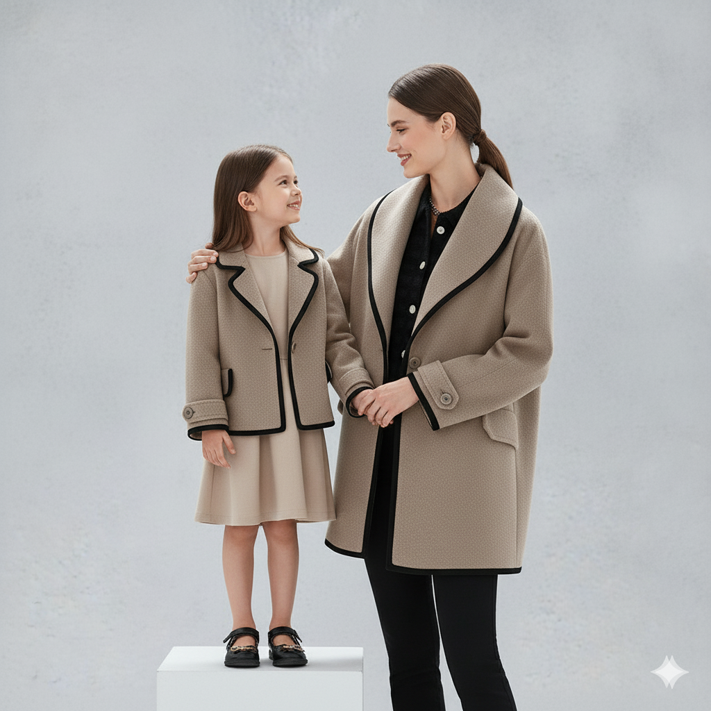 Eleganter Damenmantel mit Kontrastdetails | Herbst/Winter