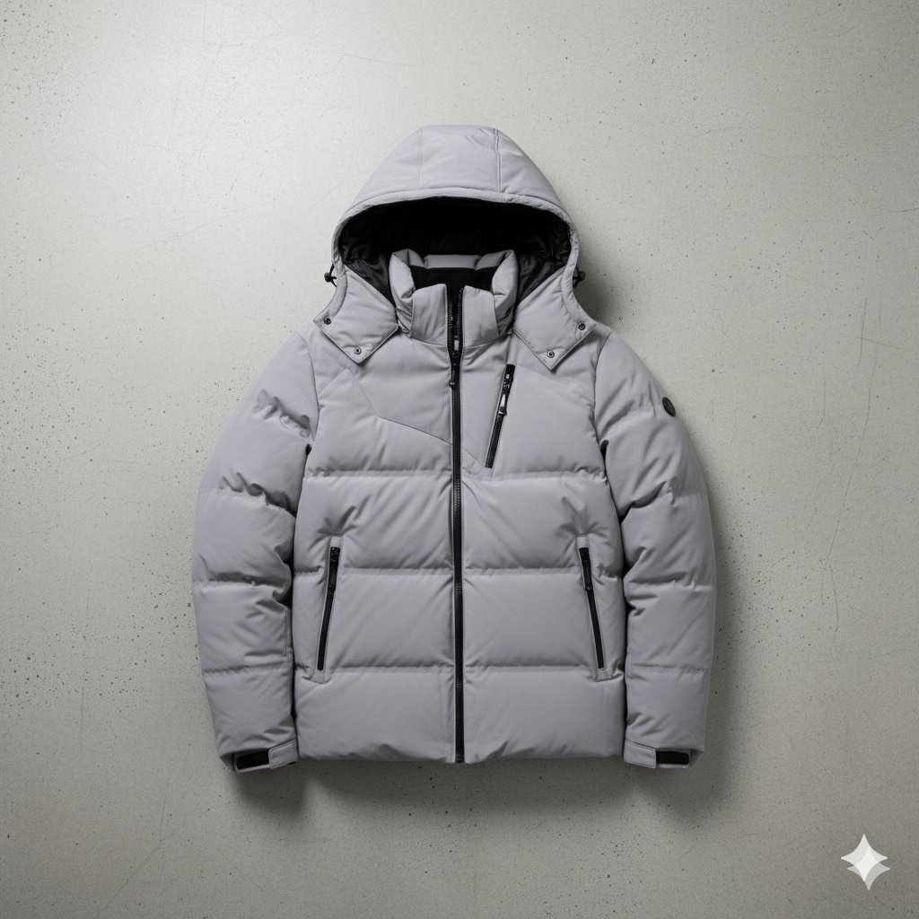 Warme Herren Daunenjacke mit Kapuze | Winter | Slim Fit