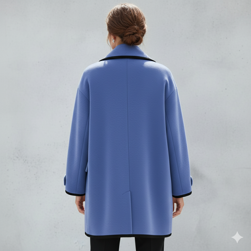 Eleganter Damenmantel mit Kontrastdetails | Herbst/Winter