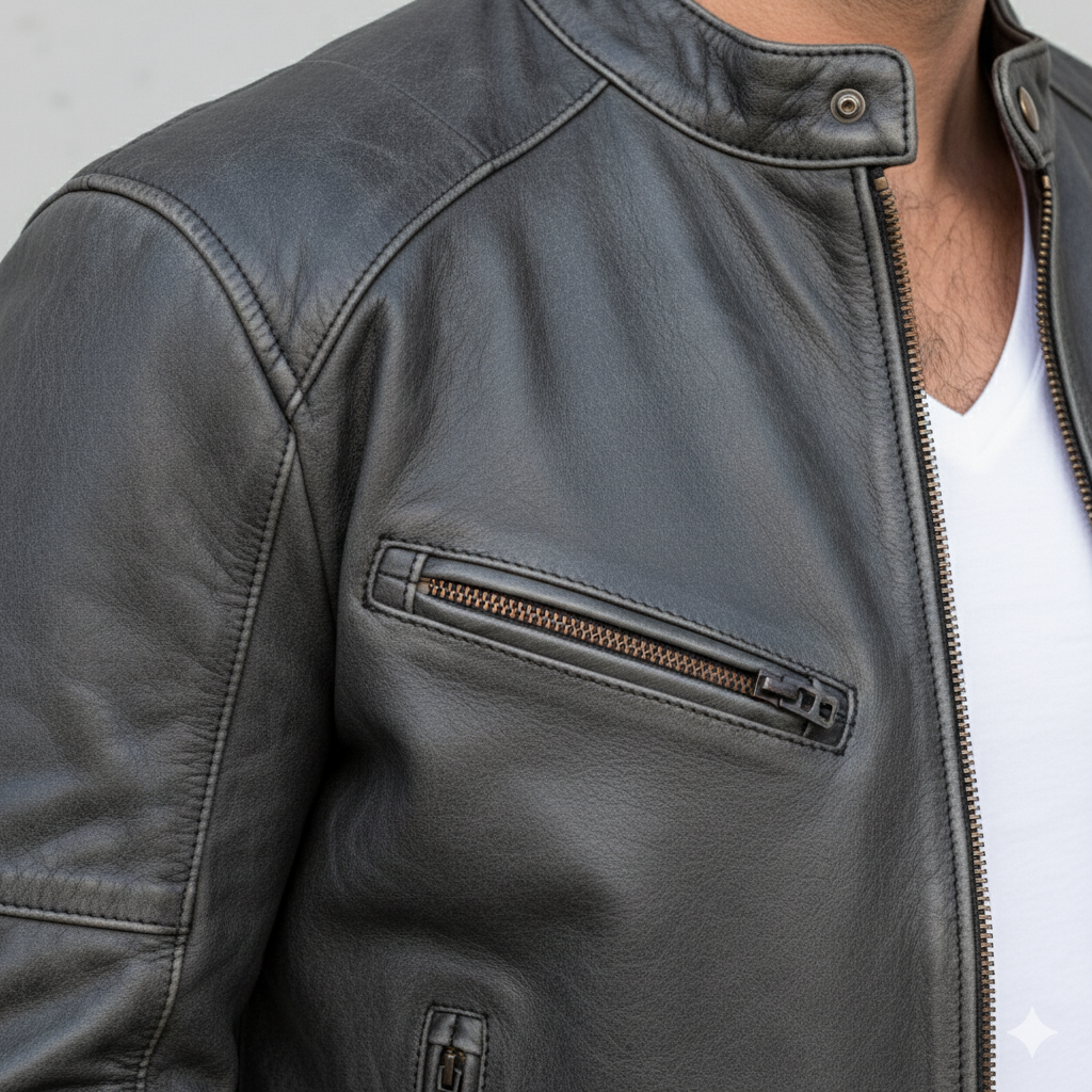 Herren Lederjacke im Biker-Stil | Modern & Lässig