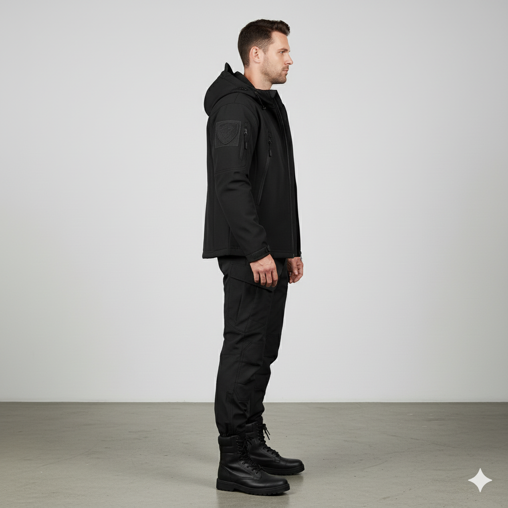Herren Outdoor Taktikanzug mit Kapuze | Wasserabweisend & Winter