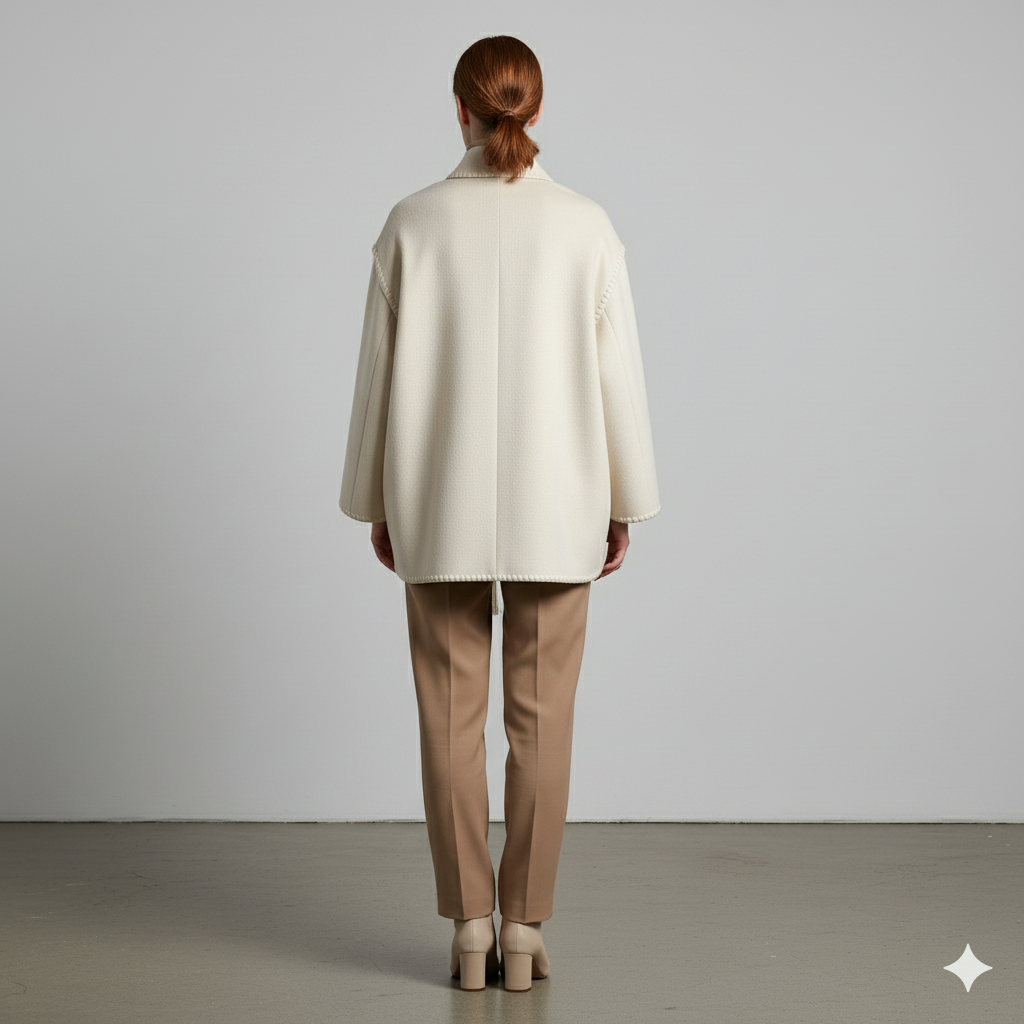 Damen Wollmantel mit Schal Kragen | Winter | Locker & Warm