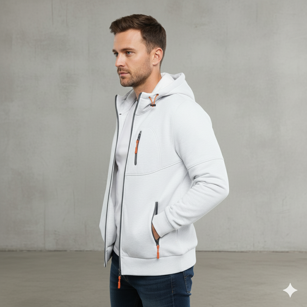 Fleecejacke für Herren mit Kapuze | Warm & Bequem | Herbst