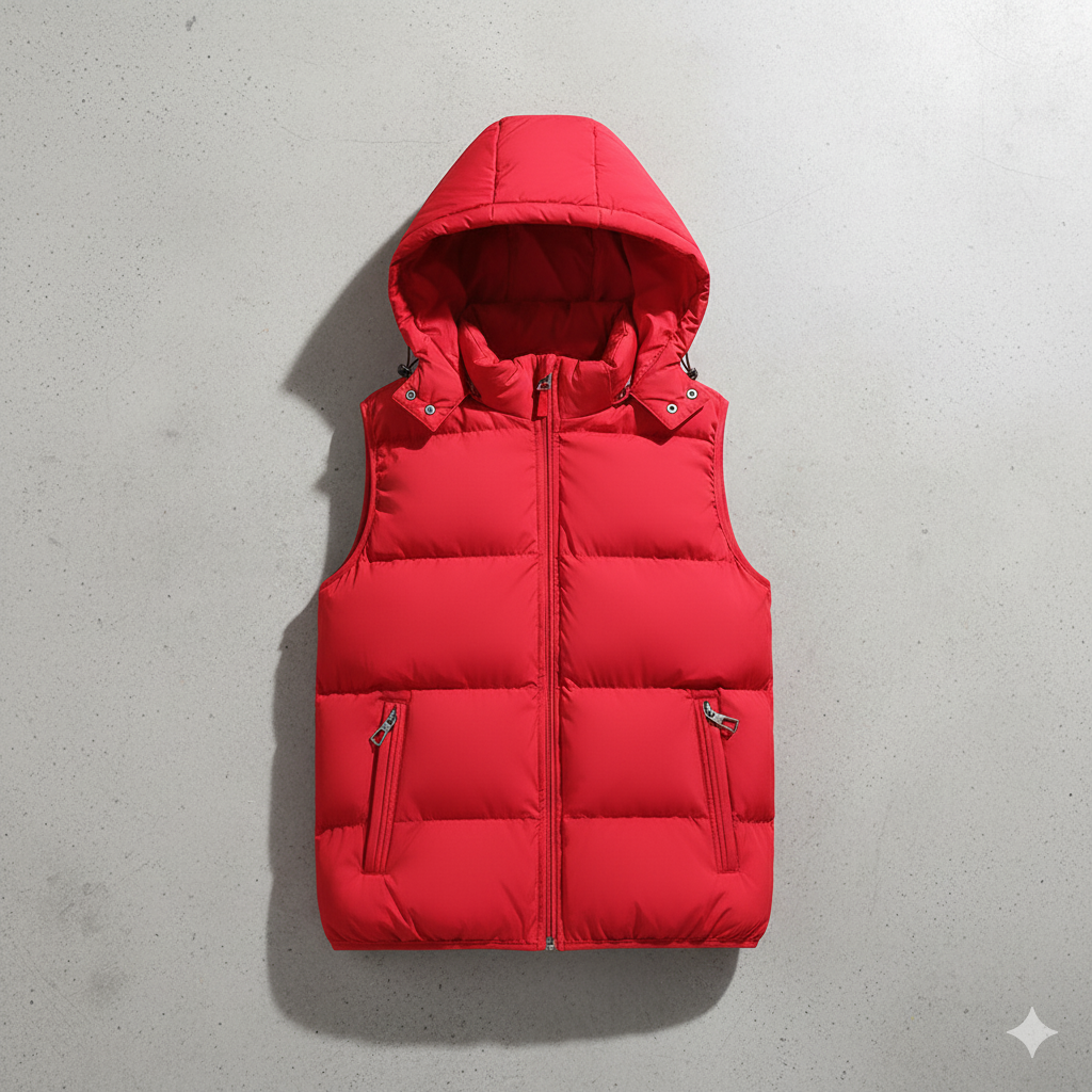 Herren Steppweste mit Kapuze | Warm & Bequem | Herbst/Winter