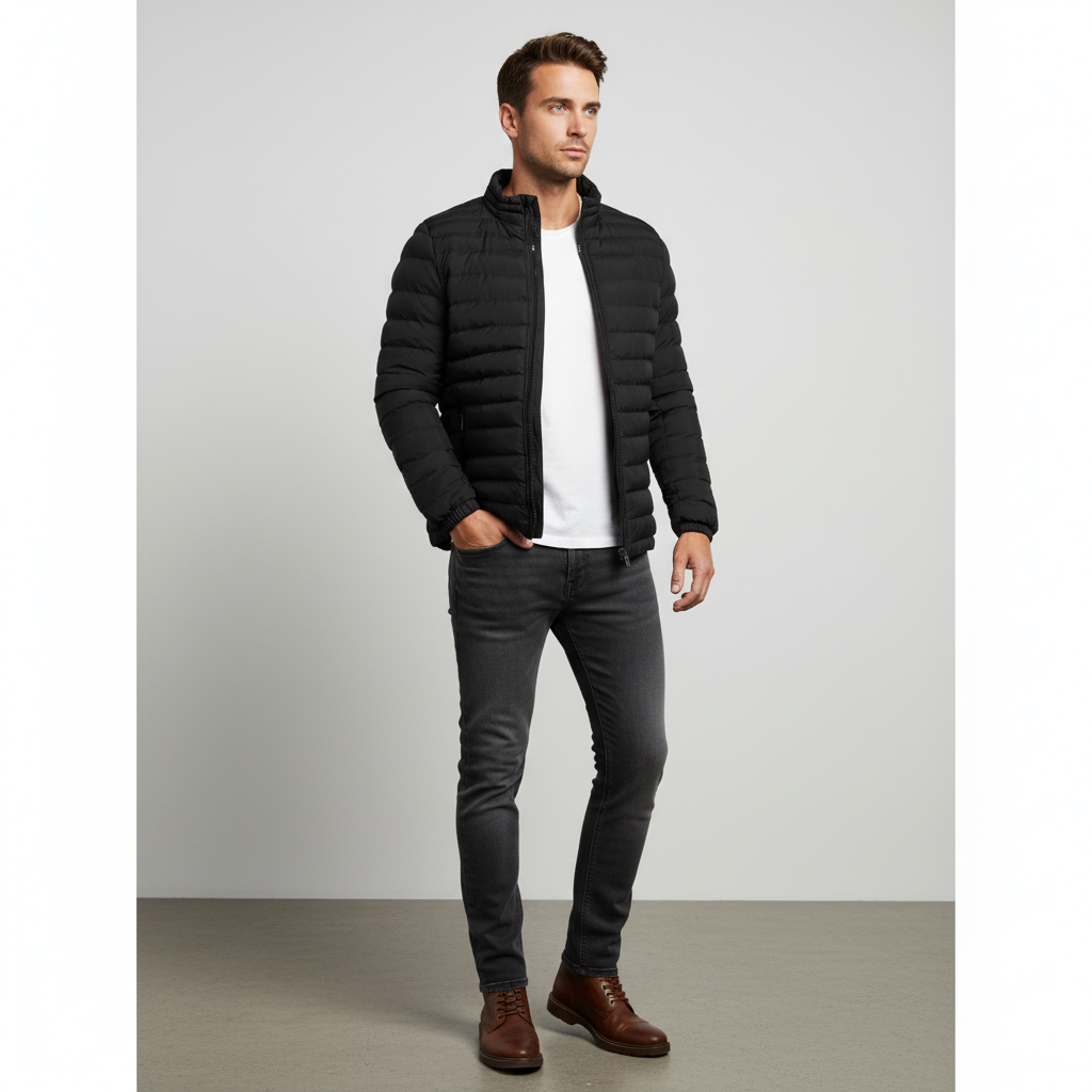 Leichte Herren Steppjacke | Herbst Winter Übergang