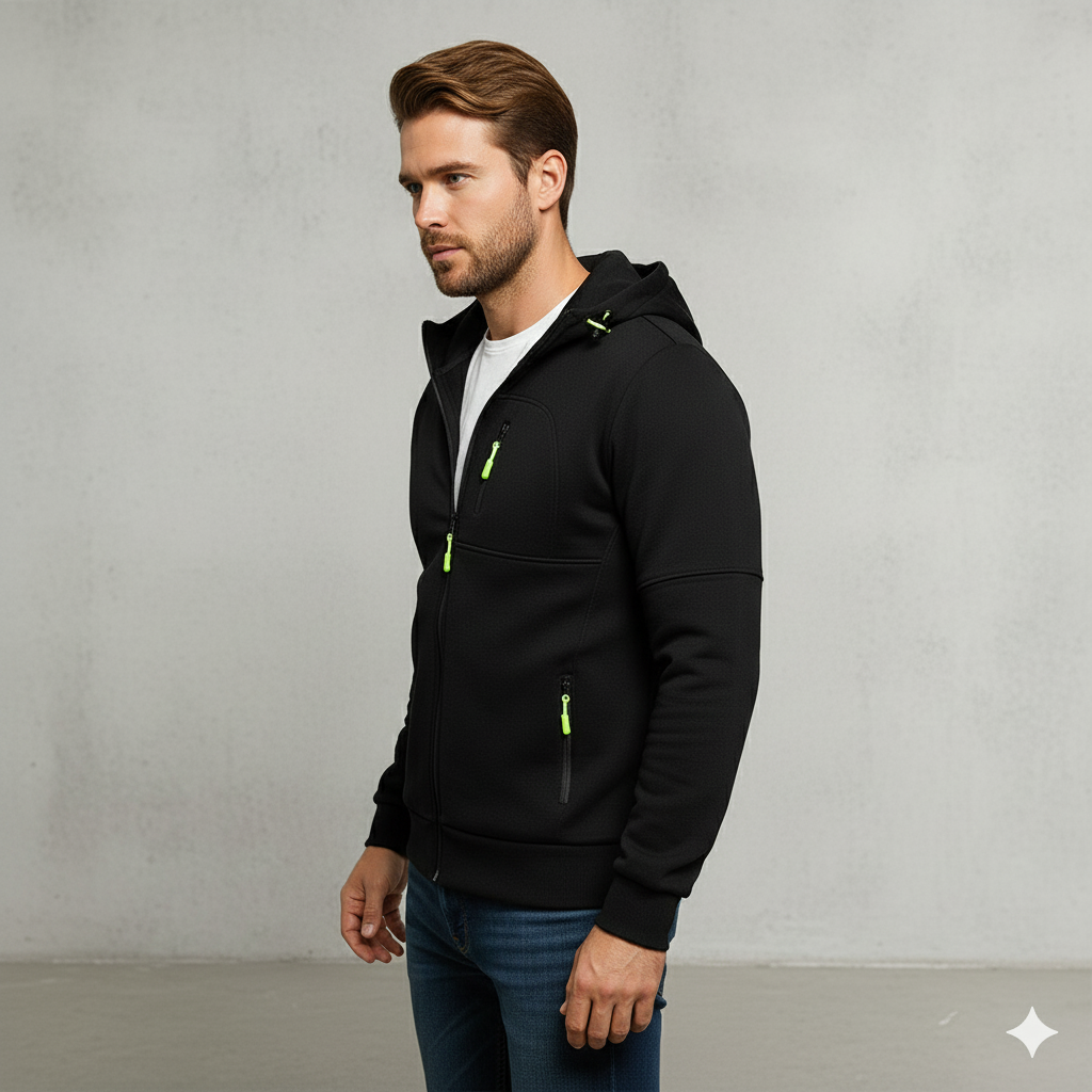 Fleecejacke für Herren mit Kapuze | Warm & Bequem | Herbst